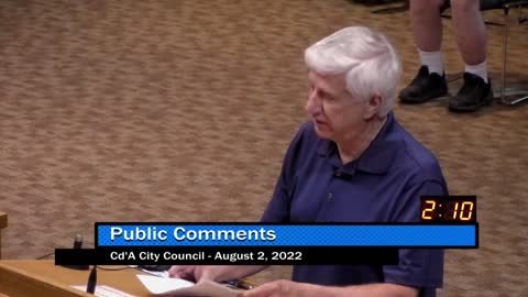 Joe - Public Comment 8/2/22 Meeting of the CDA City Council