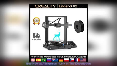 ☑️ Creality 3D Ender-3 V2 Silent Mainboard With TMC2208 Drivers New UI&4.3 Inch Color+Printer PLA