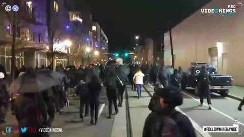 WATCH: A mob of Antifa chanting 'F— Joe Biden'