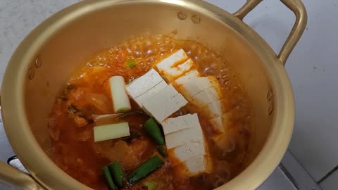 Korean kimchi stew and egg rolls are fantastic!!