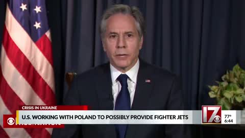 US working with Poland to provide fighter jets to Ukraine