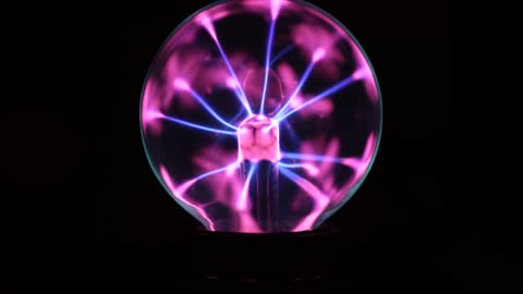 Close-up Footage of a Plasma Ball