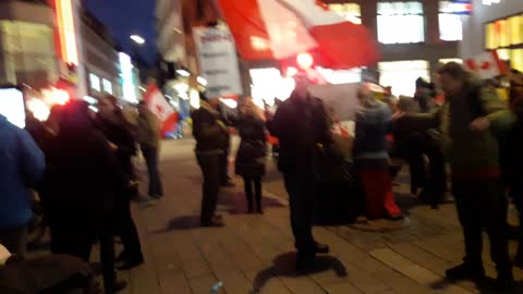 Protest in front of the canadian embassy