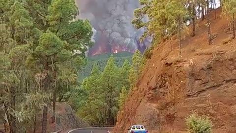 A wildfire is raging uncontrollably on the beautiful island of Tenerife in Spain.