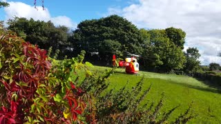 Air ambulance helicopter emergency landing and takeoff