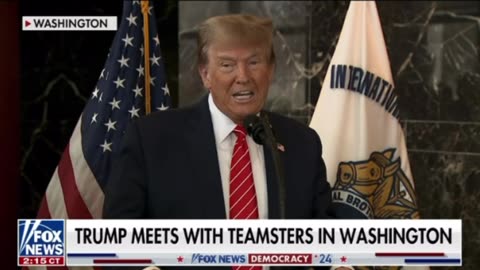 President Trump meets with teamsters in Washington DC
