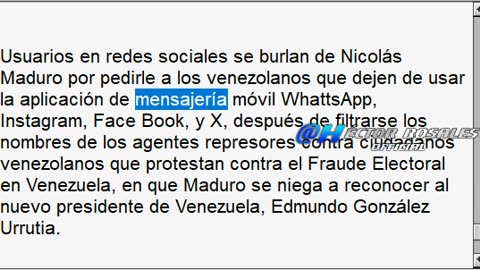 Burlas a Maduro por pedir no usar WhatsApp, Instagram, Face Book y X