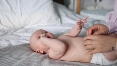 A cute baby play on day