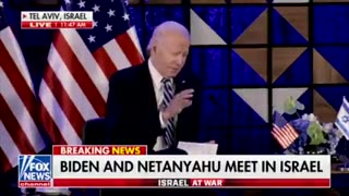 Biden is collapsing in this Israel meeting. He can’t even stay awake