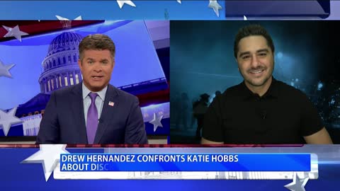 REAL AMERICA - Dan Ball W/ Drew Hernandez, Confronting AZ Governor Candidate Katie Hobbs, 8/31/22