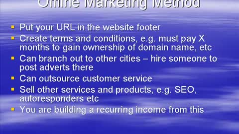 Offline Marketing Method