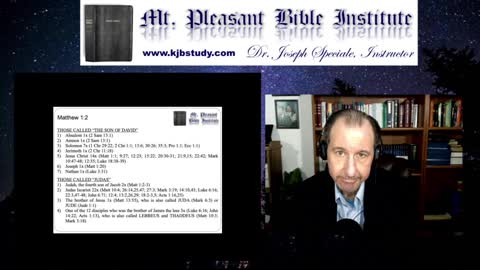 Mt. Pleasant Bible Institute (01/18/21)- Matthew 1:1