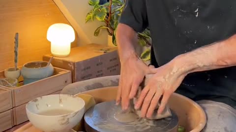 Practice some new forms #pottery #satisfying #asmr.mp4