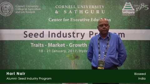 Hari Nair, Bioseed India, Alumni-Seed Industry Program