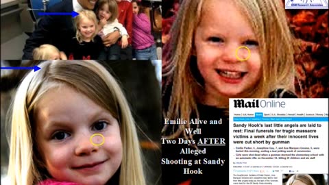 Sandy Hook Elementary Emilie Parker is ALIVE; Identification Through Hair Part and Mole - 2013