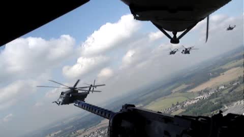 MH-53 PAVE LOWs Flying in Formation