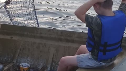 Baited Noodles Help Boy Catch Catfish