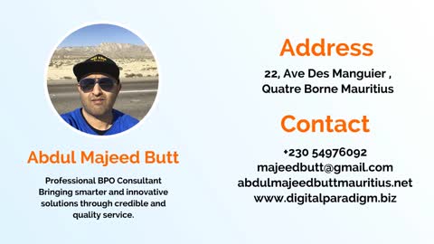 Outstanding Call Center in Mauritius - Abdul Majeed Butt