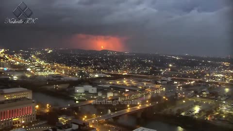 Nashville live cam captures moment Tornado causes large explosion