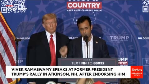 Vivek Ramaswamy Joins Trump At New Hampshire Rally