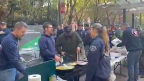 Seattle firefighters and Seattle police officers that were fired feeding the homeless