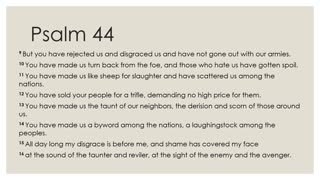 Psalm 44 Devotion