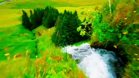 Nature relaxing music video _ water fall status short video relaxing music