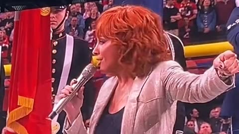 Reba McEntire sings the National Anthem at the Super Bowl! 😳😲