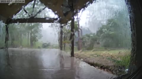 Insanely powerful microburst caught on camera during thunderstorm