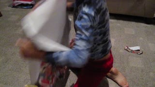 Kid freaks out over lego star wars christmas present