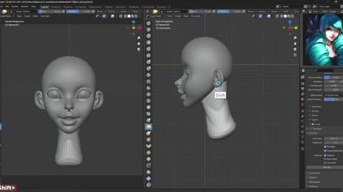 Modeling the neck part of the character