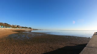 Time lapse of the the sea . On sunny day.