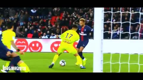 Neymar Jr dribbles and goals - Parado no bailao