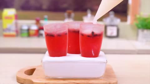 🍉 Fresh Miniature Watermelon Ice Cream Recipe | Satisfying Miniature Ice Cream Design By Tiny Cakes