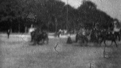 Panoramic View Of The Champs Elysees (1900 Original Black & White Film)