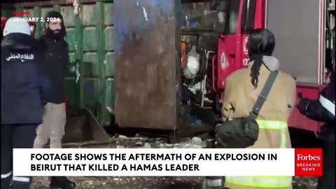 WATCH: Footage Reveals Aftermath Of Explosion That Killed A Senior Hamas Leader
