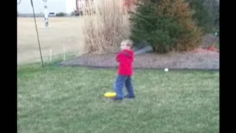 Boy Hits Baseball Directly At Mom Behind The Camera