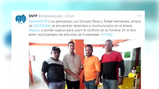 Denuncian arresto de 2 periodistas venezolanos que cubrían combate fronterizo