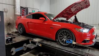 Supercharged 2015 Mustang dyno run