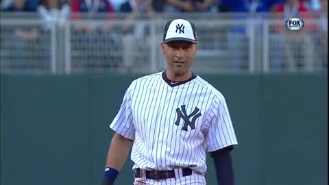 MLB All-Star Game 2014 - Jeter's Diving Stop on 1st Batter of the Game