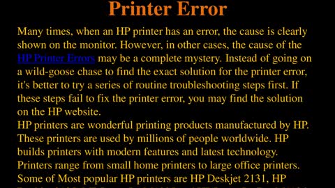 Easy Ways To Troubleshoot HP Printer Error