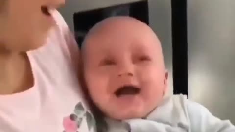 Very very funny baby so qute and laffing