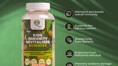 For a health boost, get Qaadu Kids Immunity Revitaliser Gummies.