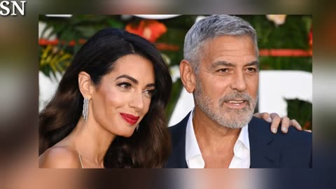 Amal Clooney Sparkles in Silver During Date Night with Husband George Clooney on Lake Como