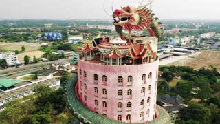 Dragon Wraps Around Amazing Temple