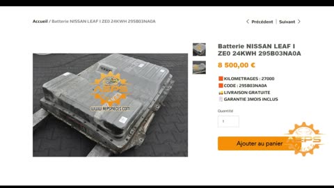 AEPSPIECES.COM - Batterie NISSAN LEAF I ZE0 24KWH 295B03NA0A