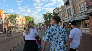 GoPro TimeWarp Disneyland from Bus for Rope Drop and Straight to New Mickey Runaway Train Ride