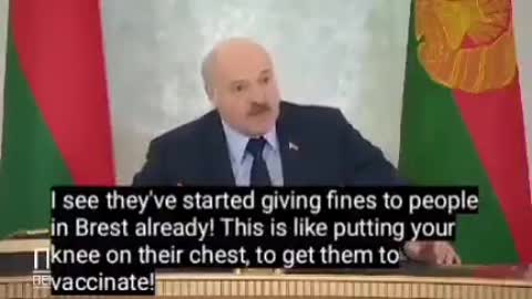Belarus President Alexander Lukashenko telling the truth about lockdowns, masks, vaccinations...