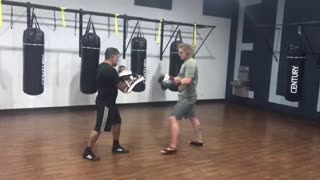 Kickboxing class at Elevate Gym