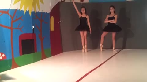 Little girls dance at school , 02